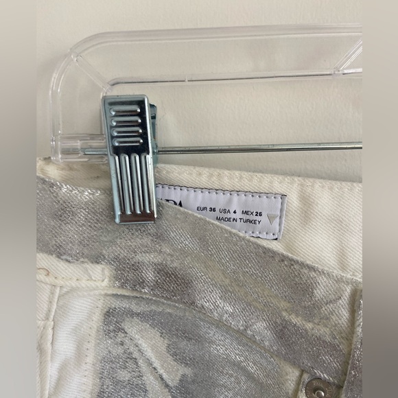 Silver Metallic Foil Jeans - Picture 7 of 8